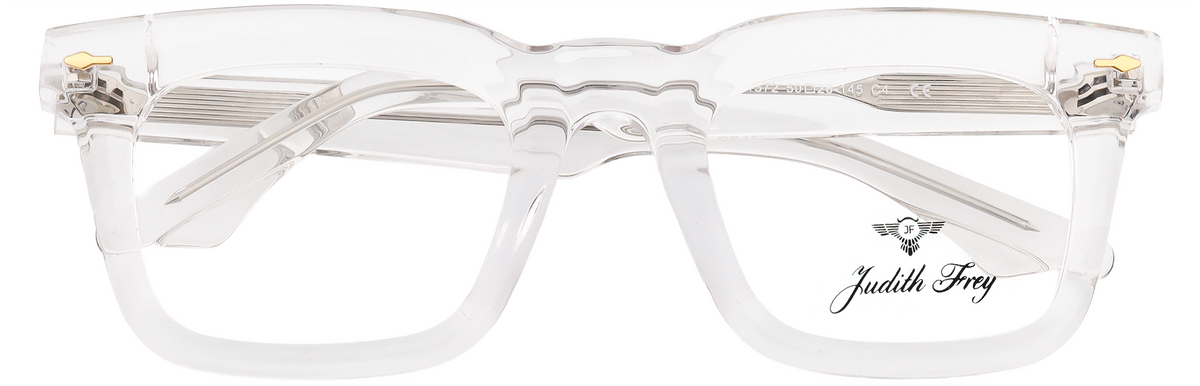 JF1572-C4-Handmade Bio-Acetate-Crystal Clear