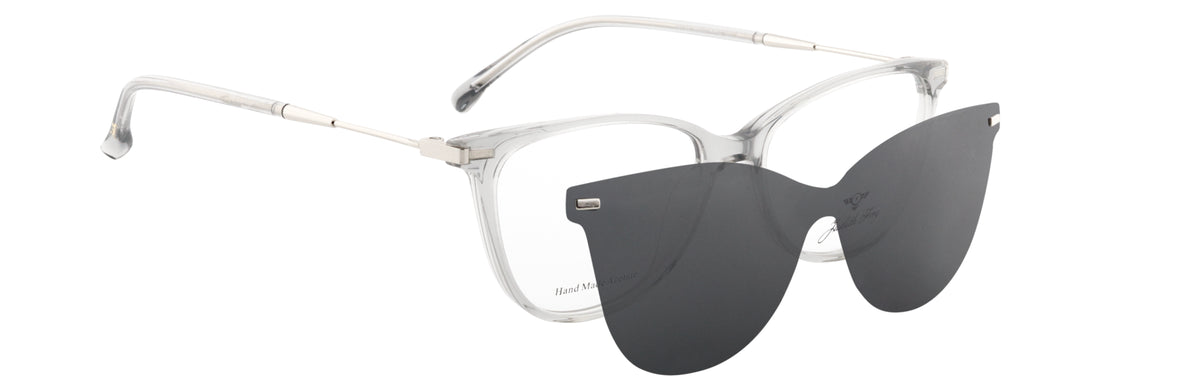 JF9196-C3-Handmade Bio Acetate-Translucent Grey