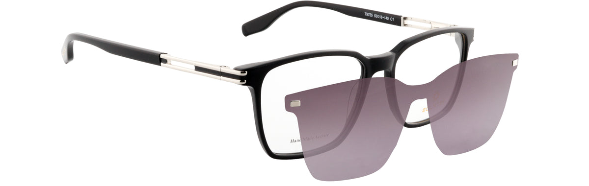 ST9755-C1-Handmade Bio Acetate-Midnight Black