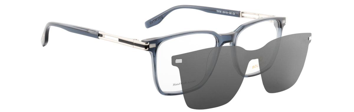 ST9755-C3-Handmade Bio Acetate-Translucent Blue