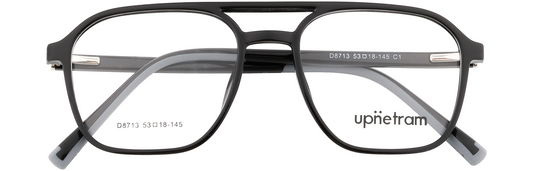 UP8713-C1-Handmade Mix Material-Midnight Black
