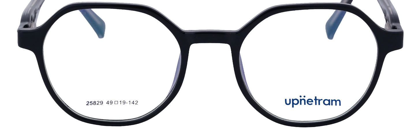 UP25829-C1-Handmade Mix Material-Midnight Black