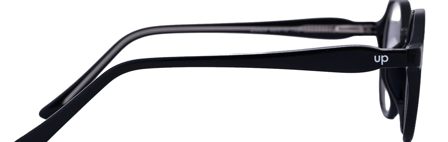 UP25829-C1-Handmade Mix Material-Midnight Black