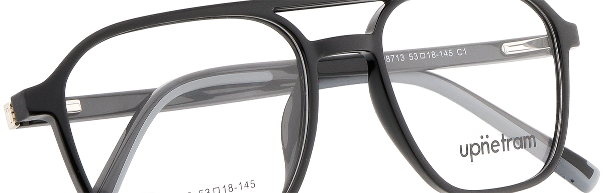 UP8713-C1-Handmade Mix Material-Midnight Black