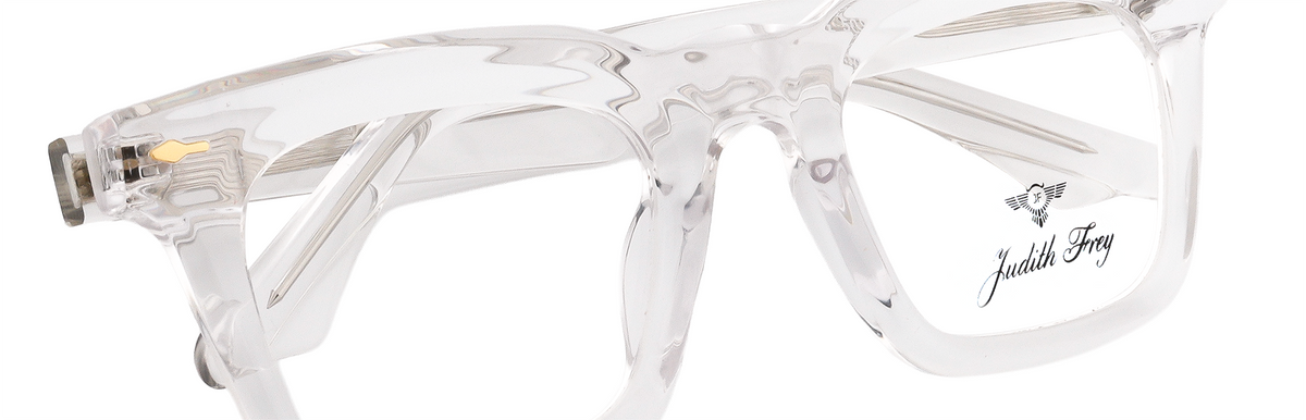 JF1572-C4-Handmade Bio-Acetate-Crystal Clear