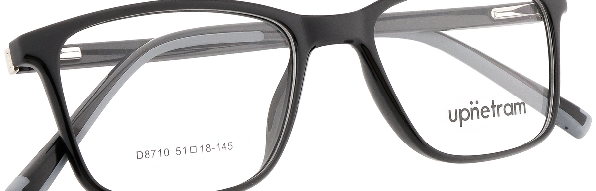 UP8710-C1-Handmade Mix Material-Midnight Black