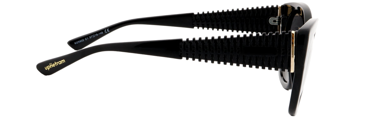 UP25802-C1-Handmade Mix Material-Midnight Black