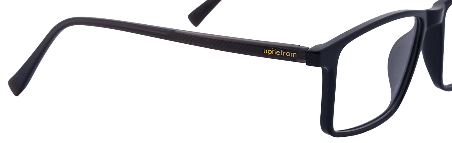 UP8603-C1-Handmade Mix Material-Midnight Black