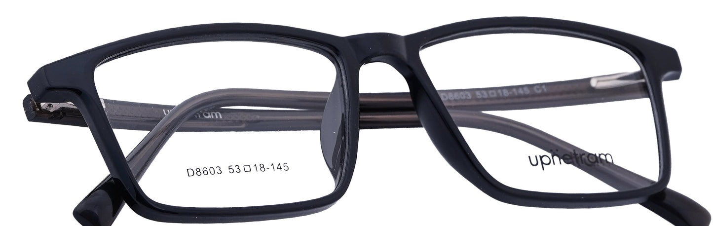 UP8603-C1-Handmade Mix Material-Midnight Black