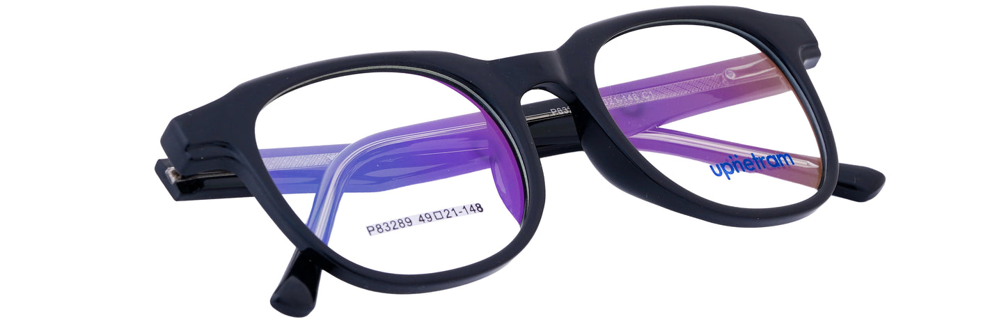 UP83289-C1-Handmade Mix Material-Midnight Black