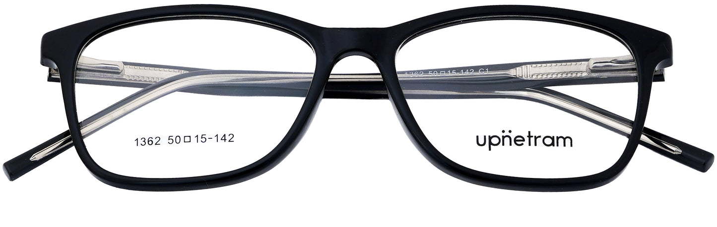 UP1362-C1-Handmade Mix Material-Midnight Black