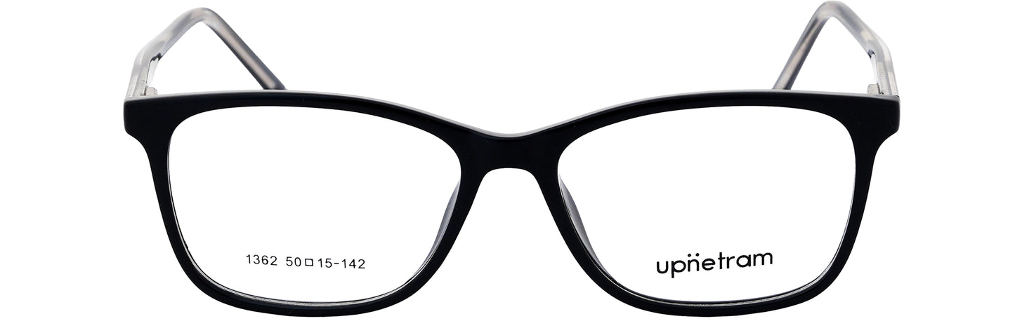 UP1362-C1-Handmade Mix Material-Midnight Black