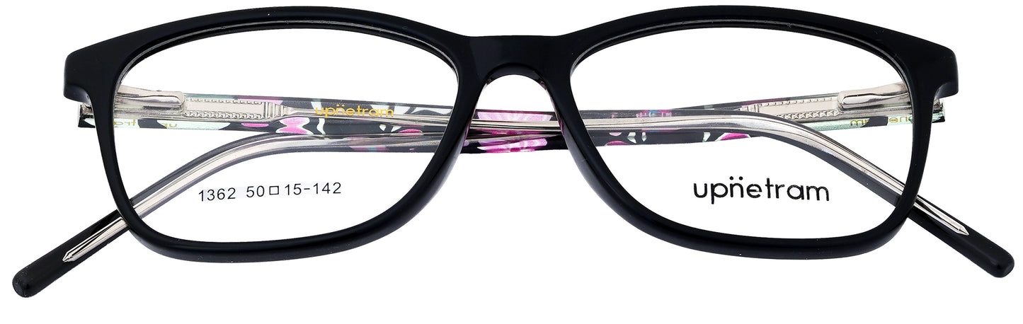 UP1362-C6-Handmade Mix Material-Black Floral