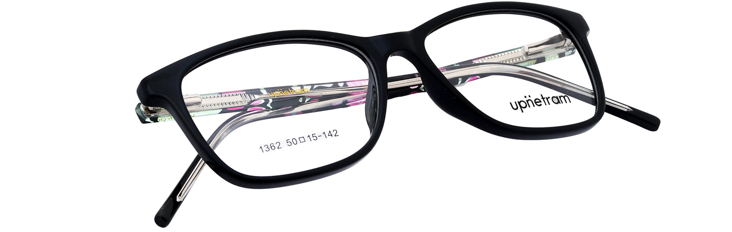 UP1362-C6-Handmade Mix Material-Black Floral