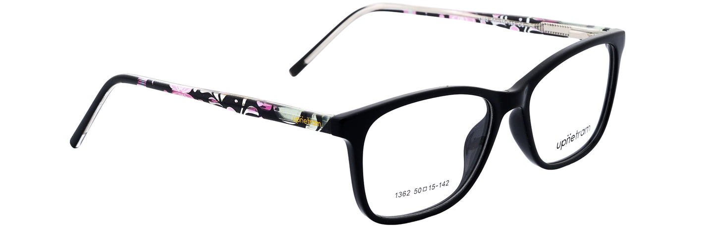 UP1362-C6-Handmade Mix Material-Black Floral