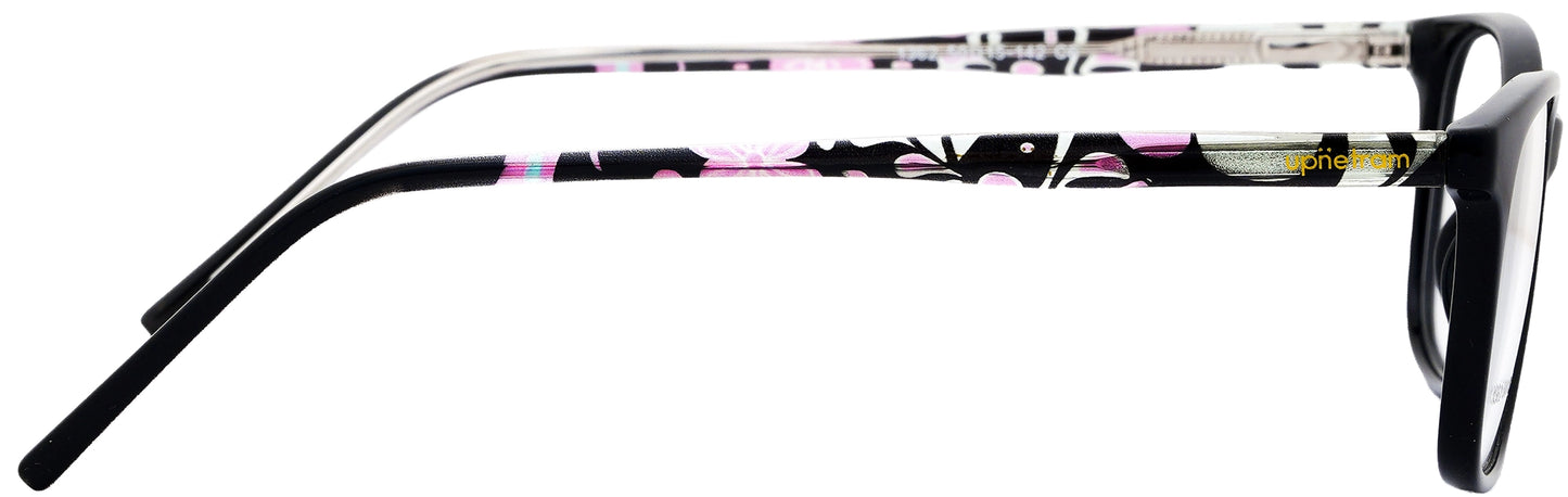 UP1362-C6-Handmade Mix Material-Black Floral