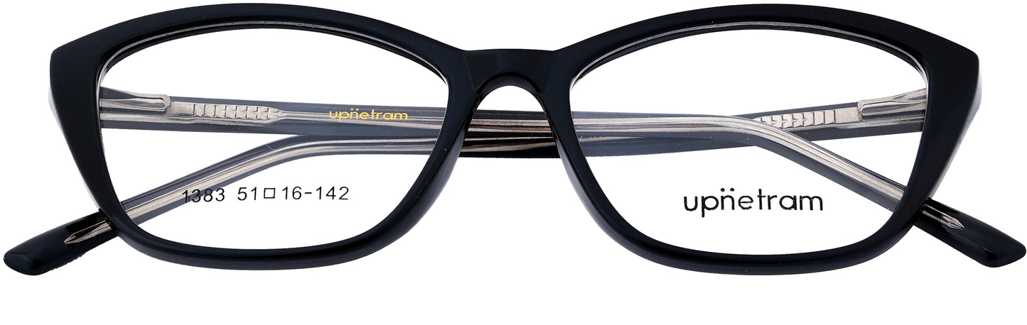 UP1383-C1-Handmade Mix Material-Midnight Black