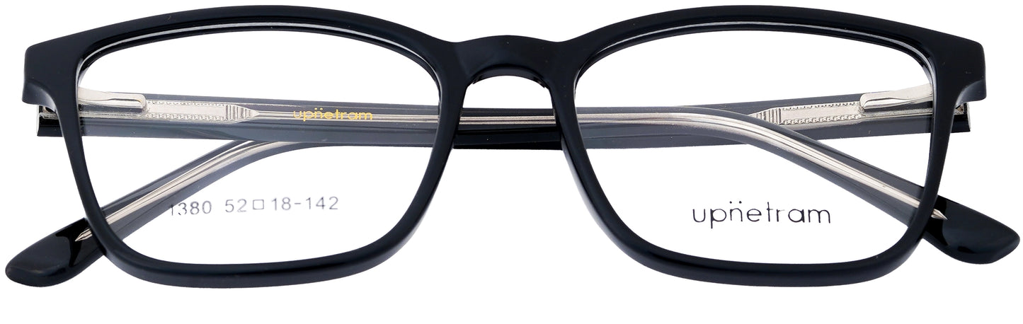 UP1380-C1-Handmade Mix Material-Midnight Black