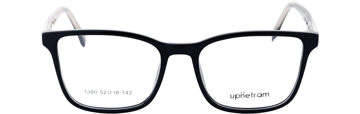 UP1380-C1-Handmade Mix Material-Midnight Black