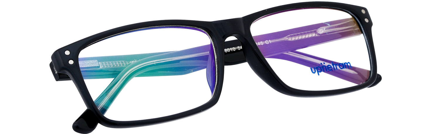 UP8010-C1-Handmade Mix Material-Midnight Black