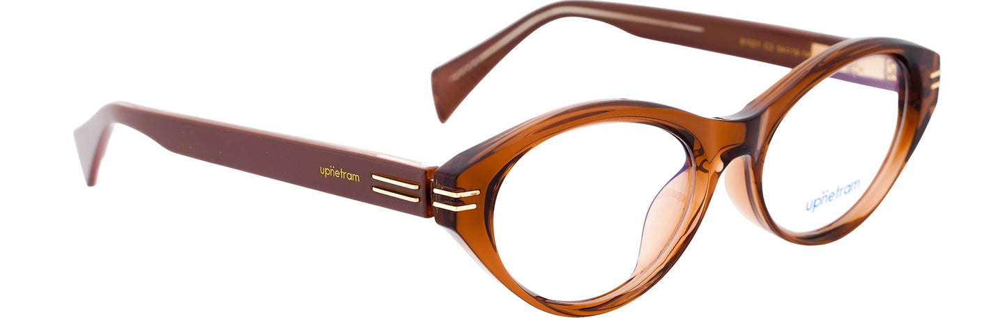 UP81021-C3-Handmade Mix Material-Crystal Brown