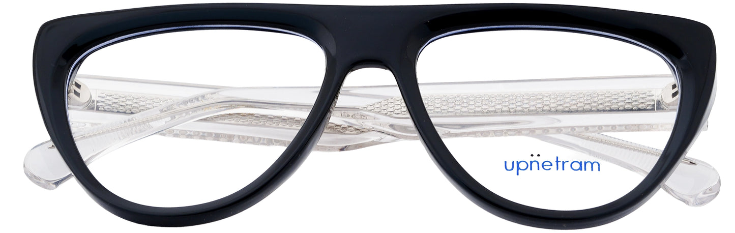 UP5018-C2-Handmade Mix Material-Midnight Black