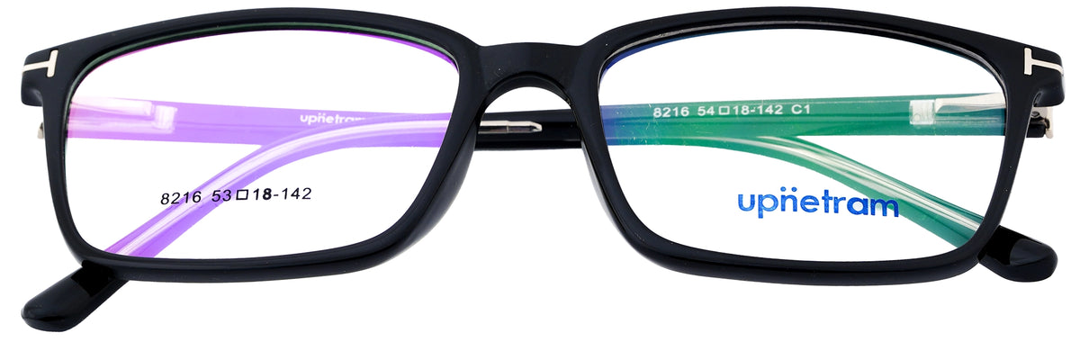 UP8216-C1-Handmade Mix Material-Midnight Black