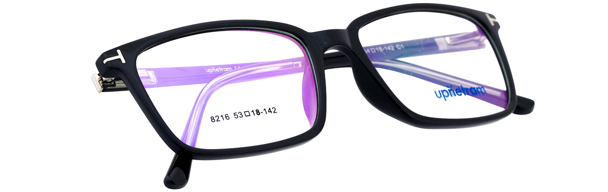 UP8216-C1-Handmade Mix Material-Midnight Black