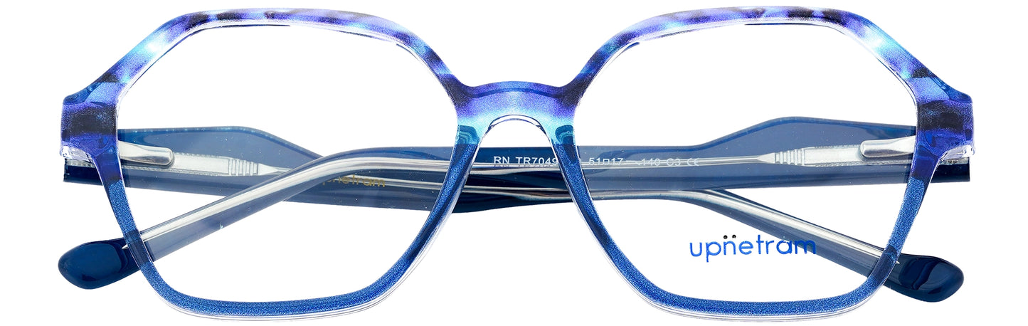 UP7049-C3-Handmade Mix Material-Transparent Blue