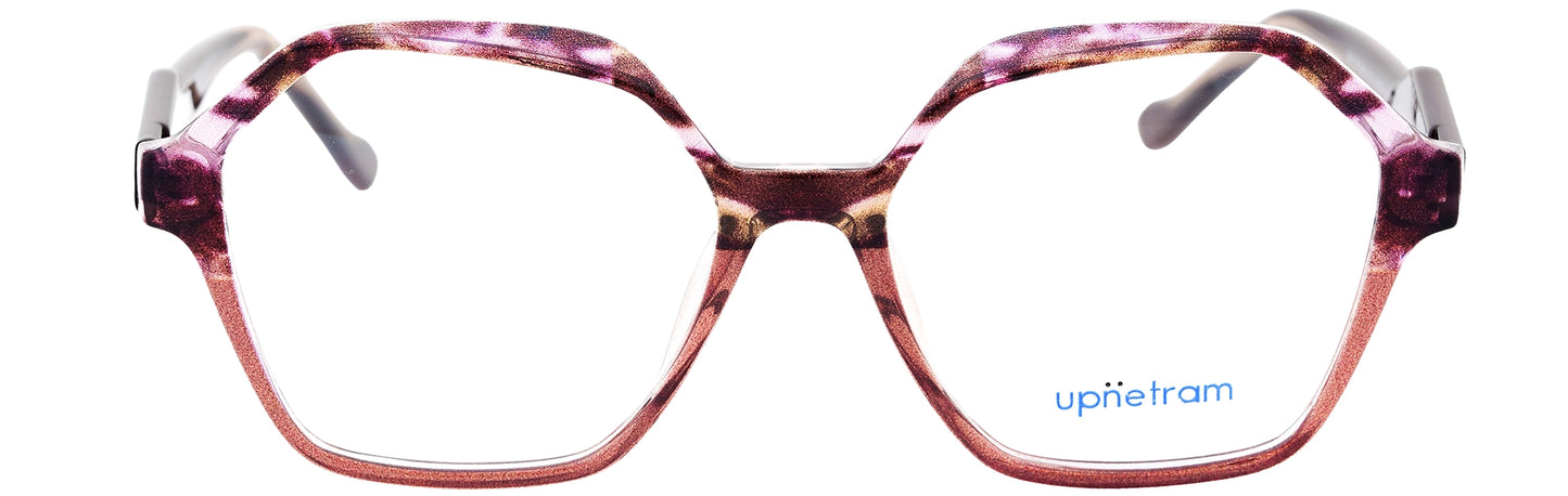 UP7049-C2-Handmade Mix Material-Transparent Purple Brown