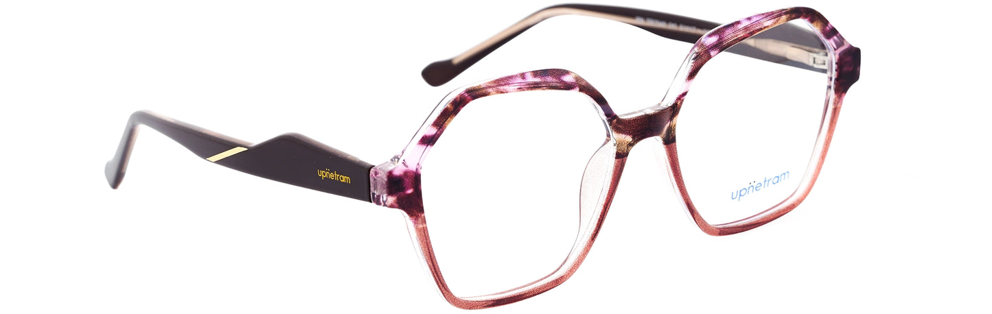 UP7049-C2-Handmade Mix Material-Transparent Purple Brown