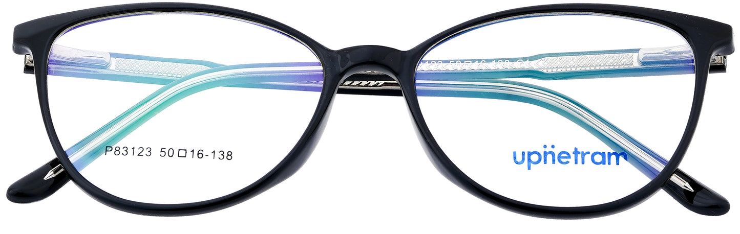 UP83123-C1-Handmade Mix Material-Midnight Black