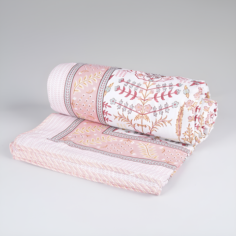 HandBlock Flower Print Pure Cotton Dohar