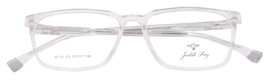 JF133-C4-Handmade Bio Acetate-Crystal Clear