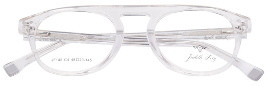 JF142-C4-Handmade Bio Acetate-Crystal Clear