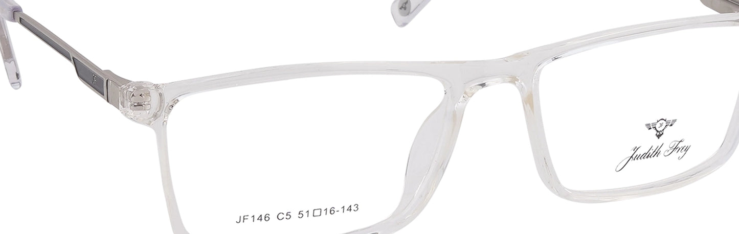 JF146-C5-Handmade Bio Acetate-Crystal Clear