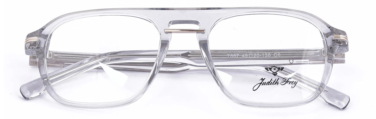 JF7667-C6-Handmade Bio Acetate-Crystal Clear