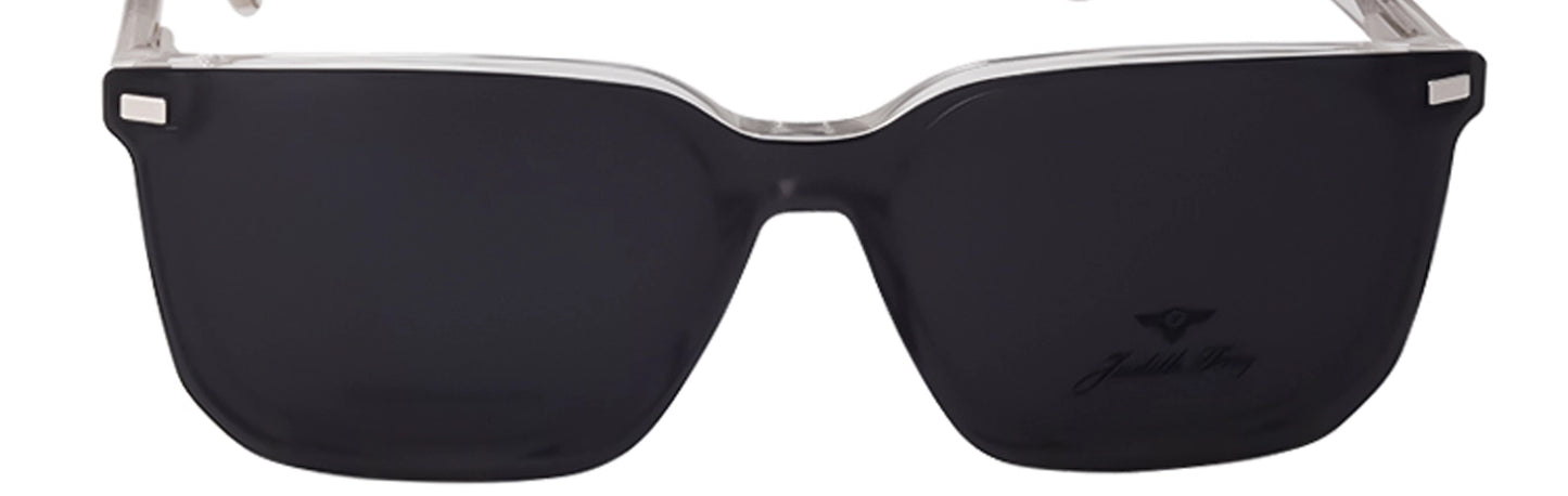 JF9688-C5-Handmade Bio Acetate-Clipon-Crystal Clear