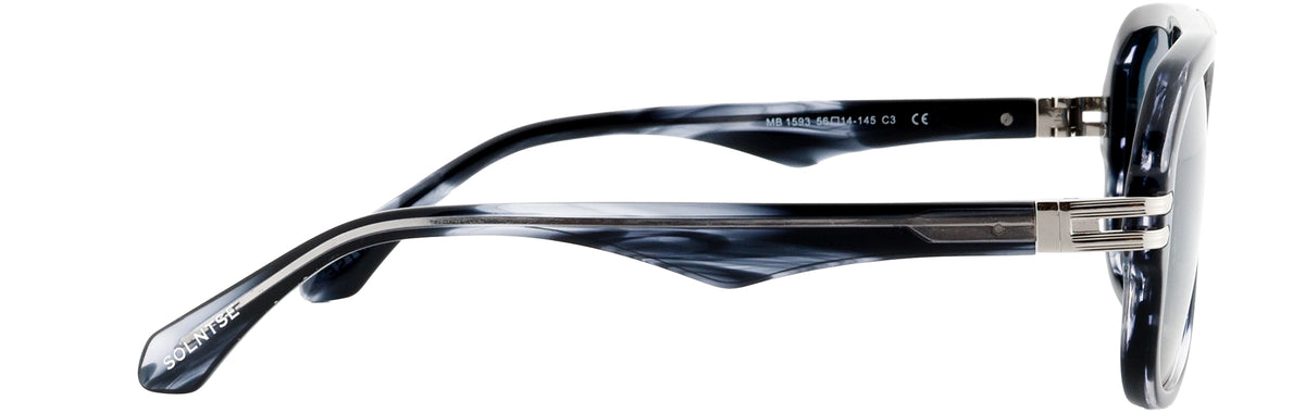 ST1593-C3-Handmade Bio Acetate-Smokey Black