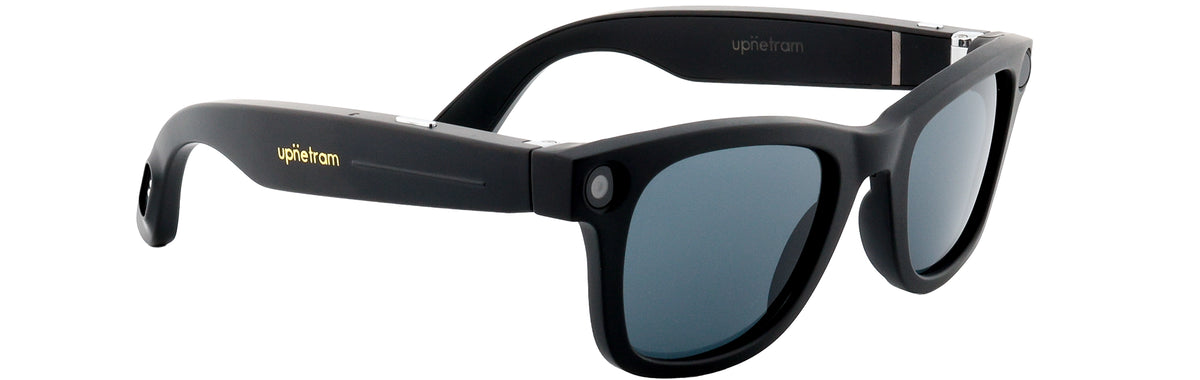 UPE03-Handmade Bio Acetate-Matte Black-Smart Video Glasses
