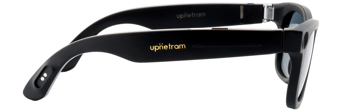 UPE03-Handmade Bio Acetate-Matte Black-Smart Video Glasses