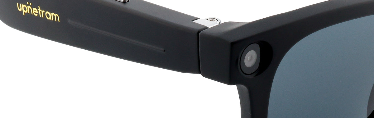 UPE03-Handmade Bio Acetate-Matte Black-Smart Video Glasses