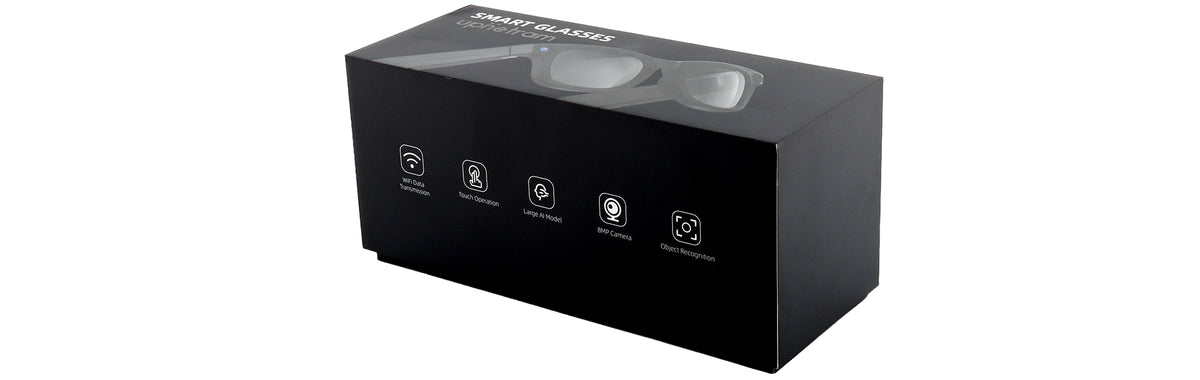 UPE03-Handmade Bio Acetate-Matte Black-Smart Video Glasses