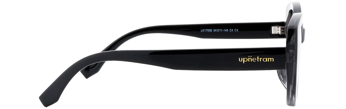 UP17006-C4-Handmade Mix Material-Crystal Black