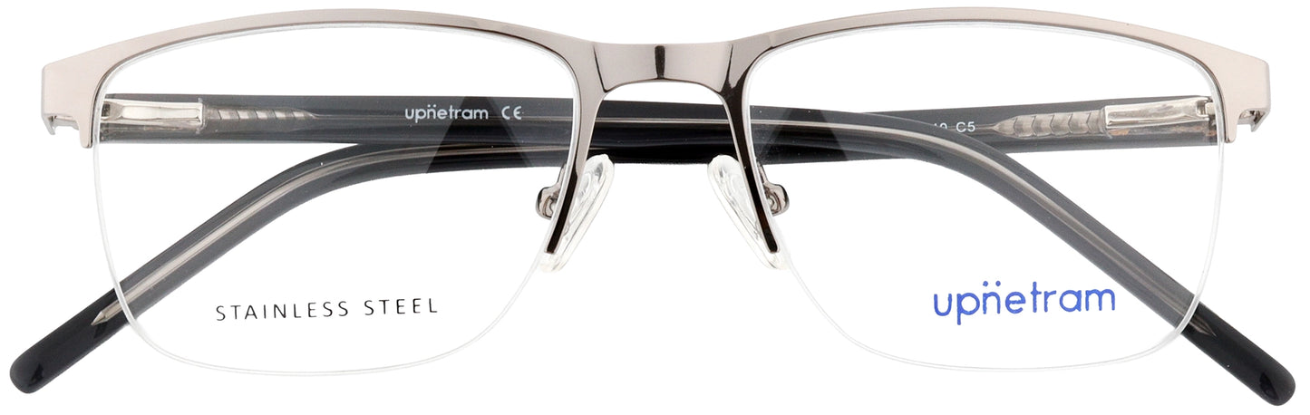 UP6866-C5-Metal Alloy Clipon-Silver Metal