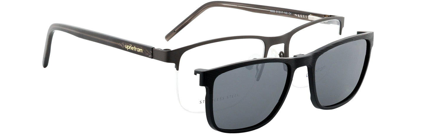 UP6866-C4-Metal Alloy Clipon-Havana Brown