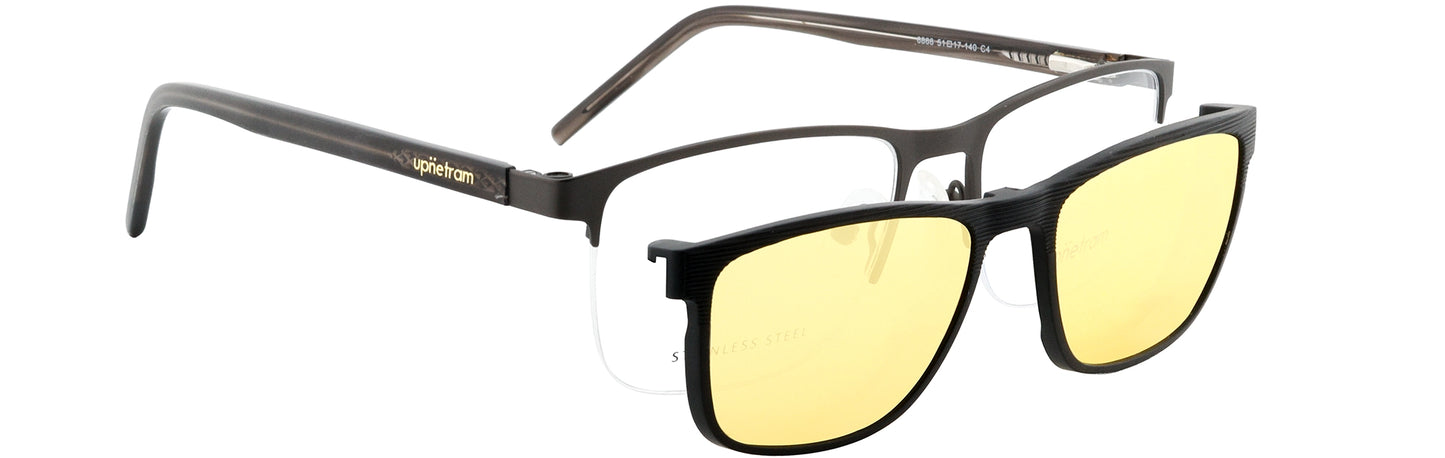 UP6866-C4-Metal Alloy Clipon-Havana Brown