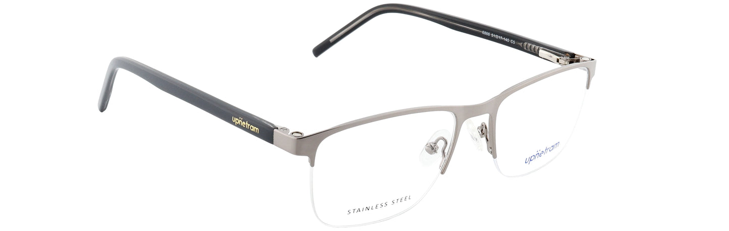 UP6866-C5-Metal Alloy Clipon-Silver Metal
