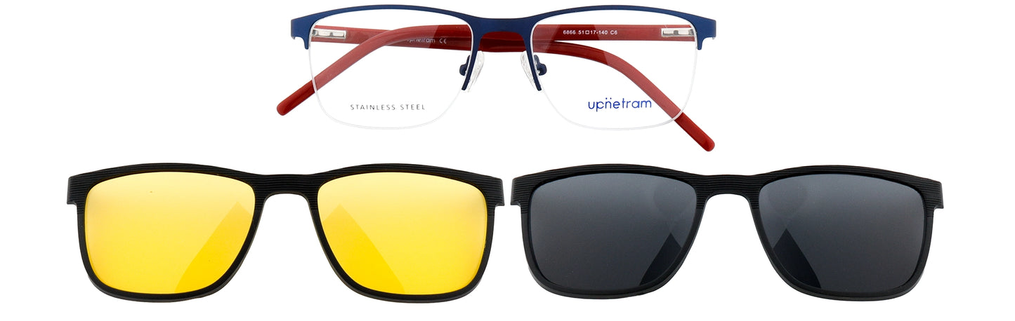 UP6866-C6-Metal Alloy Clipon-Blue