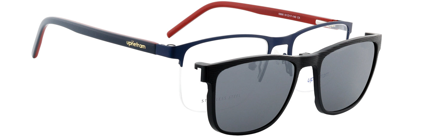 UP6866-C6-Metal Alloy Clipon-Blue
